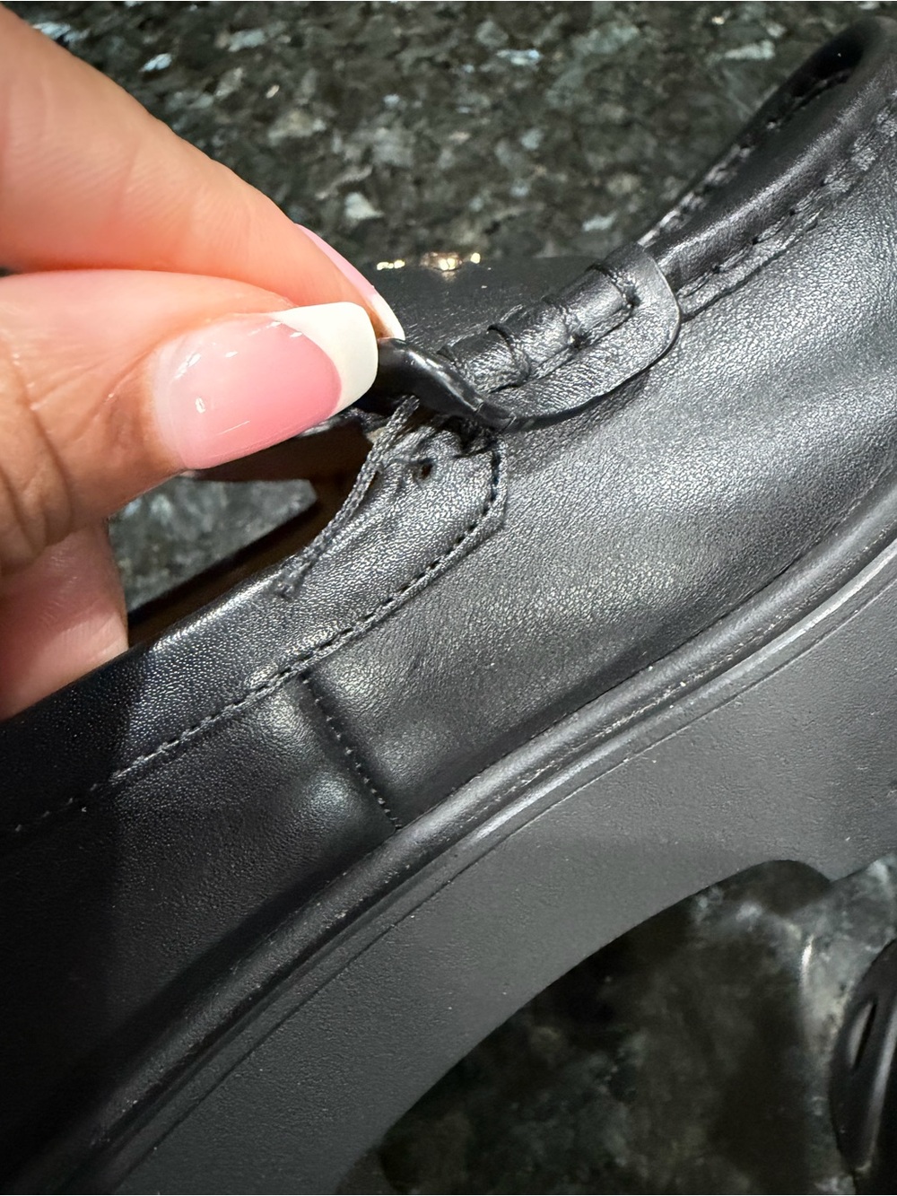 COACH Black Leather Chunky Ruthie Loafers - Picture 6 of 7